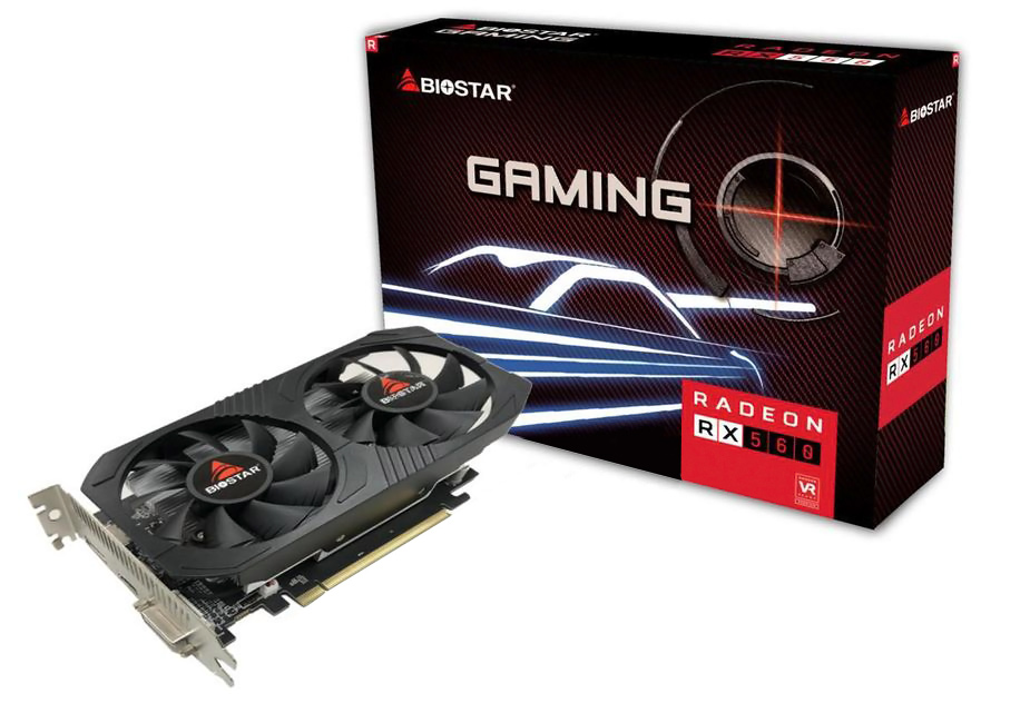 Biostar RX560 4Gb DDR5 PCIe DVI-DP-HDMI Biostar RX560 4Gb DDR5 PCIe DVI-DP-HDMI