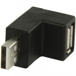 Αντάπτορας USB 2.0 A male USB 2.0 A female γωνία 90° μοιρών