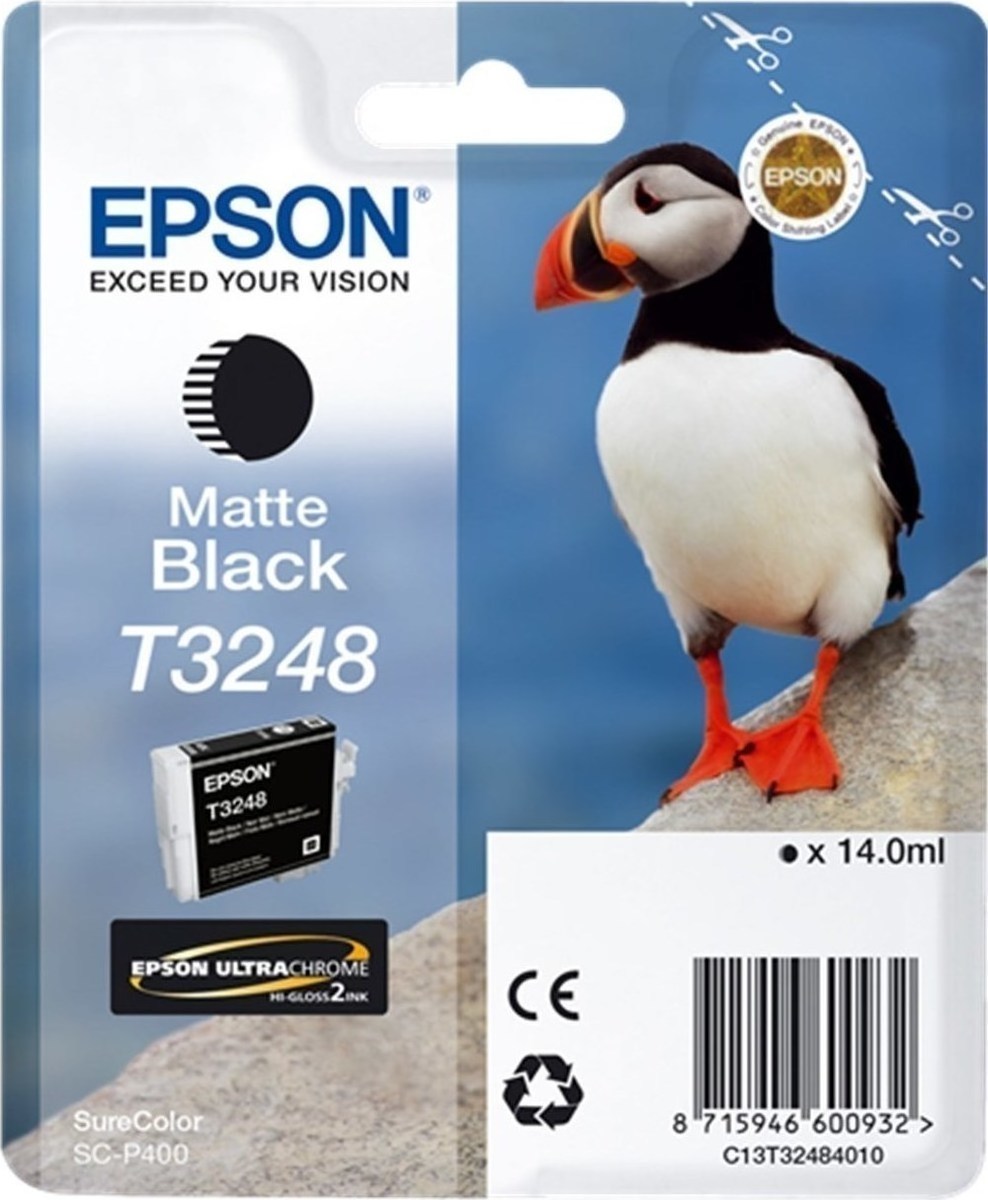 Μελάνι Epson T3248 Matte Black 14.0 ml C13T32484010