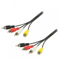 Καλώδιο Εικόνας και Ήχου audio/video 4RCA TO 4RCA 2m BLACK Καλώδιο Εικόνας και Ήχου audio/video 4RCA TO 4RCA 2m BLACK