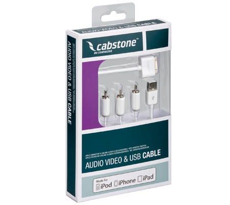 Καλώδιο USB/Audio/Video για Apple iPad/ipod/iPhone 1.3m Cabstone