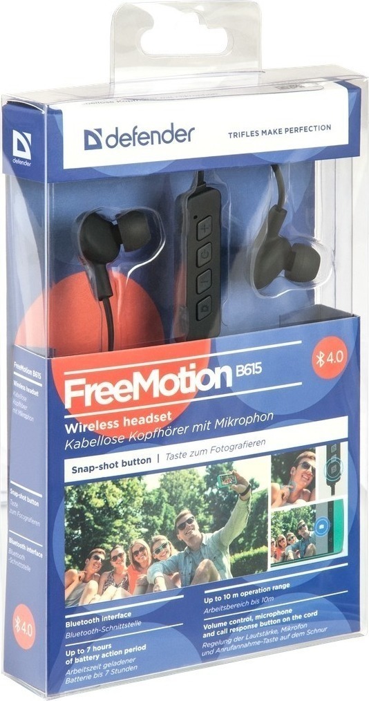 DEFENDER HEADSET FREEMOTION B615 BLUETOOTH BLACK DEFENDER HEADSET FREEMOTION B615 BLUETOOTH BLACK
