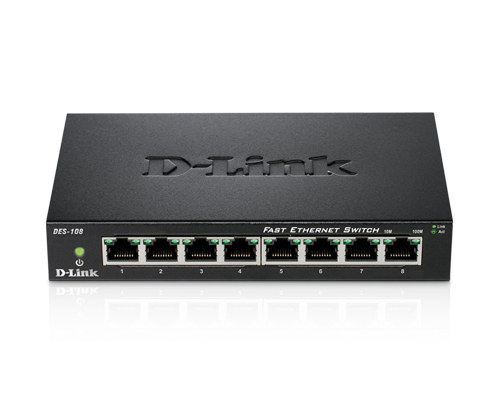 D-Link Switch DES-105 5-port 10/100Mbps Steel Case D-Link Switch DES-105 5-port 10/100Mbps Steel Case