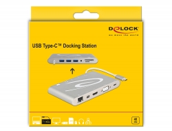 Type-C Docking Station GigaLAN/mDP/HDMI/VGA/3xUSB3/1xSnd/2xSD 2m