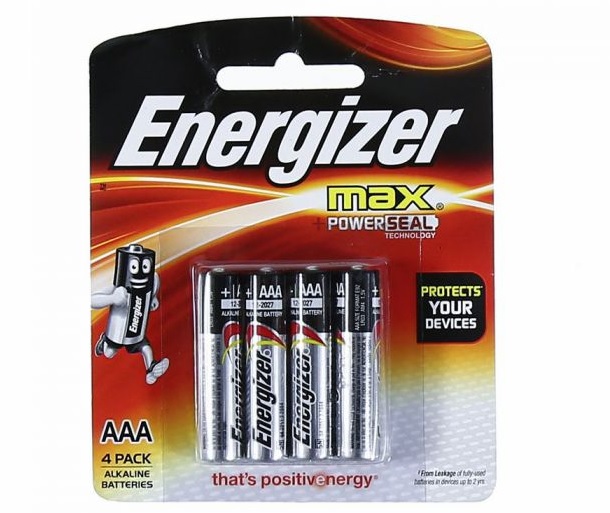 Energizer Battery Alkaline Power AAA Pack 4pieces