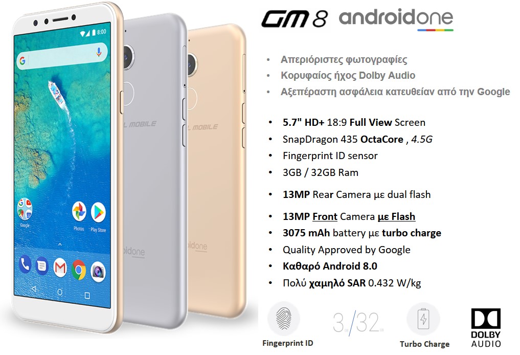 GM Google AndroidOne 8 3Gb/32Gb Android 8 13Mp DualSim SpaceGray GM Google AndroidOne 8 3Gb/32Gb Android 8 13Mp DualSim SpaceGray