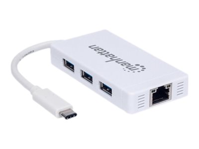 ADAPTER USB Type-C Male to Gigabit LAN + 3-Port USB 3.0 Hub ADAPTER USB Type-C Male to Gigabit LAN + 3-Port USB 3.0 Hub