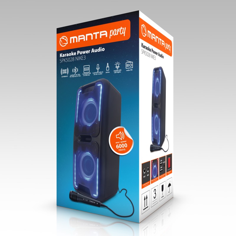 Φορητό Ηχείο Καραόκε με μικρόφωνο Bluetooth/SD/MP3 60W RMS/6000 Φορητό Ηχείο Καραόκε με μικρόφωνο Bluetooth/SD/MP3 60W RMS/6000