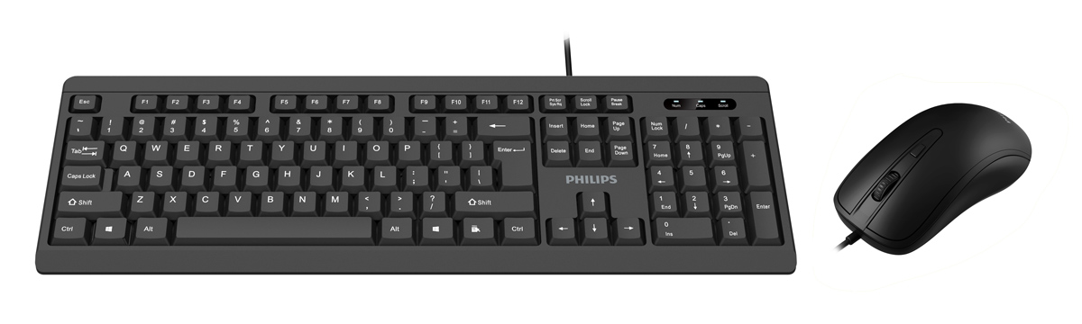 PHILIPS Σε Ποντίκι 1600dpi & Πληκτρολόγιο 104 SPT6224 ενσύρματα PHILIPS Σε Ποντίκι 1600dpi & Πληκτρολόγιο 104 SPT6224 ενσύρματα