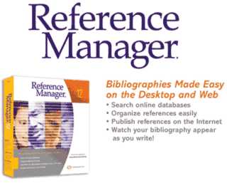 Reference Manager 12 Πρόγραμμα Παραπομπών Reference Manager 12 Πρόγραμμα Παραπομπών