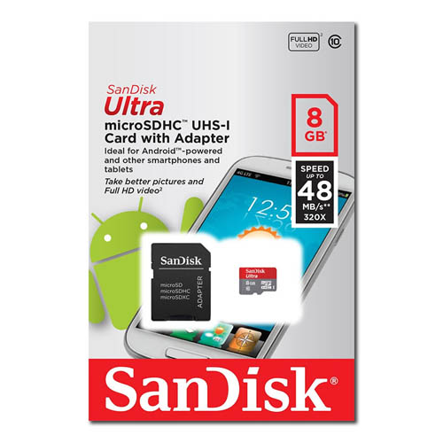Sandisk 8GB Memory Card MicroSD Mobile Ultra 320x Sandisk 8GB Memory Card MicroSD Mobile Ultra 320x