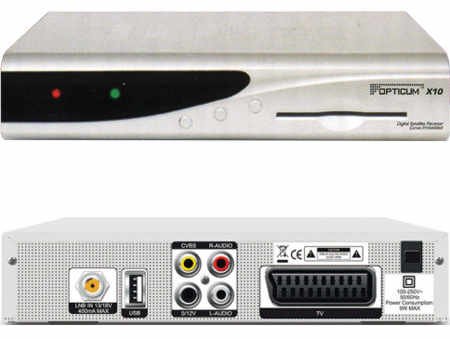 Δορυφορικός Δέκτης Opticum X10 Card Reader Conax/DVB-S-Mpeg2 Δορυφορικός Δέκτης Opticum X10 Card Reader Conax/DVB-S-Mpeg2