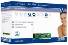 SWEEX 56K Hardware PCI Fax/Modem V.92 Intel Ambient Chipset bulk