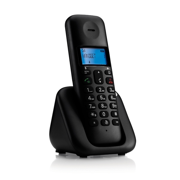 Ασύρματο Τηλέφωνο Motorola Dect T301 Black Ανοιχτή ακρόαση