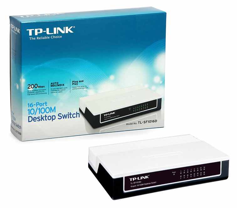 TP-Link Switch 16 Port 10/100 Mbp/s