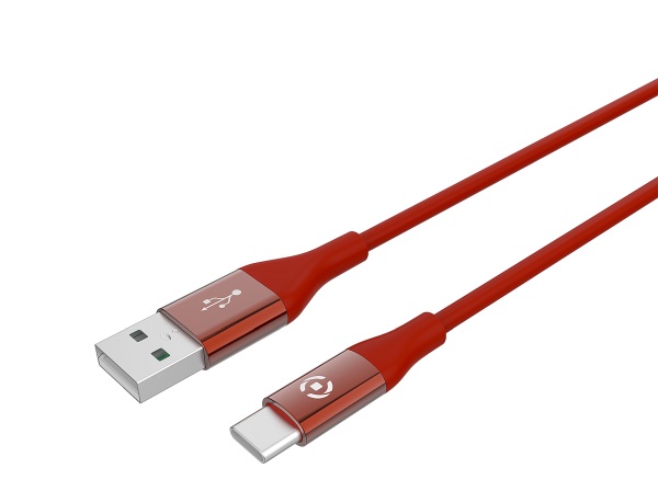 Celly Color Data Cable Extra Strong Type-C ΚΟΚΚΙΝΟ
