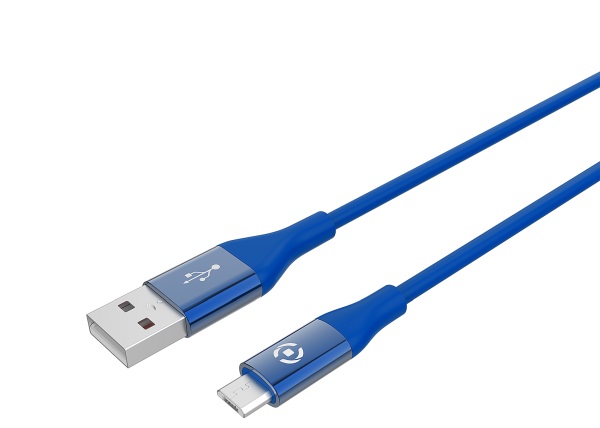 Celly Color Data Cable Extra Strong Micro Usb Μπλέ/ Ροζ