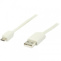 Καλώδιο micro USB to USB 2.0 1.8m Λευκό