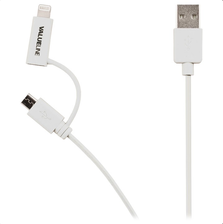 Καλώδιο USB 2.0 σε Micro B + Lightning για Iphone/iPad/iPod