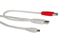 Καλώδιο USB Y-Cable 2XA Male σε 5pMini 1.8m Power & Data