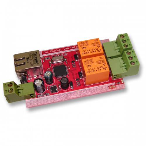 Web Relay Two Channels IP Controller PCB W2CR Web Relay Two Channels IP Controller PCB W2CR